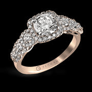 ZR494 Engagement Ring in 14k Gold with Diamonds