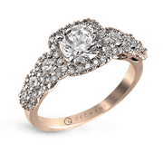 ZR494 Engagement Ring in 14k Gold with Diamonds