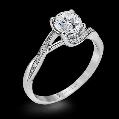 ZR560 Engagement Ring in 14k Gold with Diamonds