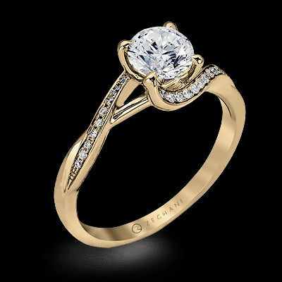 ZR560 Engagement Ring in 14k Gold with Diamonds