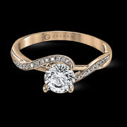 ZR560 Engagement Ring in 14k Gold with Diamonds