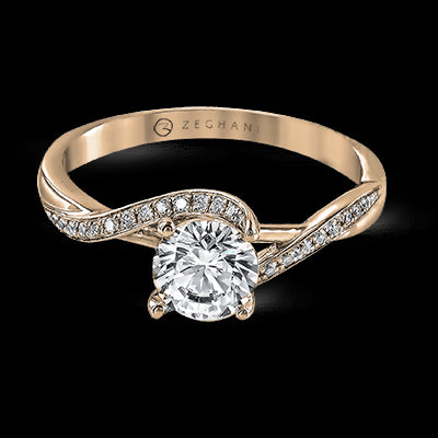 ZR560 Engagement Ring in 14k Gold with Diamonds