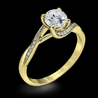 ZR560 Engagement Ring in 14k Gold with Diamonds