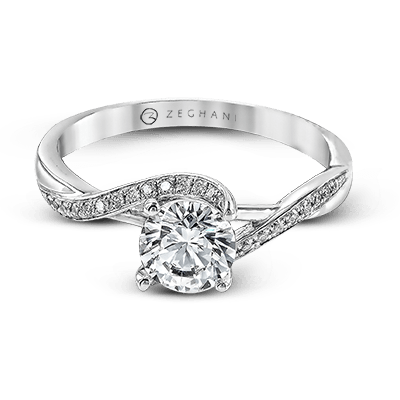 ZR560 Engagement Ring in 14k Gold with Diamonds