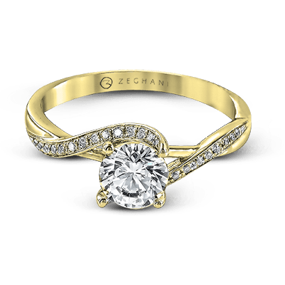 ZR560 Engagement Ring in 14k Gold with Diamonds