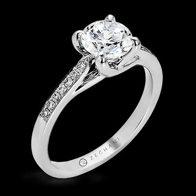 ZR561 Engagement Ring in 14k Gold with Diamonds