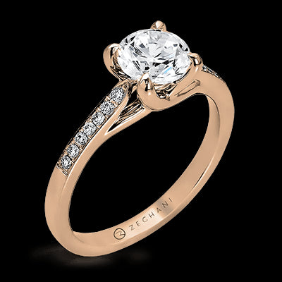 ZR561 Engagement Ring in 14k Gold with Diamonds