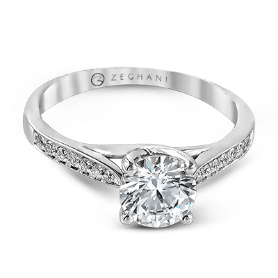 ZR561 Engagement Ring in 14k Gold with Diamonds