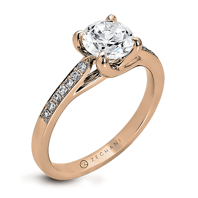 ZR561 Engagement Ring in 14k Gold with Diamonds