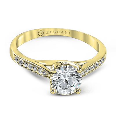ZR561 Engagement Ring in 14k Gold with Diamonds