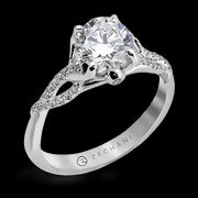ZR583 Engagement Ring in 14k Gold with Diamonds
