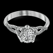 ZR583 Engagement Ring in 14k Gold with Diamonds