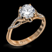 ZR583 Engagement Ring in 14k Gold with Diamonds