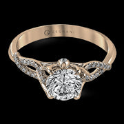 ZR583 Engagement Ring in 14k Gold with Diamonds