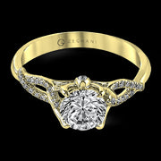 ZR583 Engagement Ring in 14k Gold with Diamonds