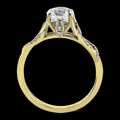 ZR583 Engagement Ring in 14k Gold with Diamonds