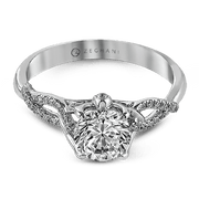 ZR583 Engagement Ring in 14k Gold with Diamonds