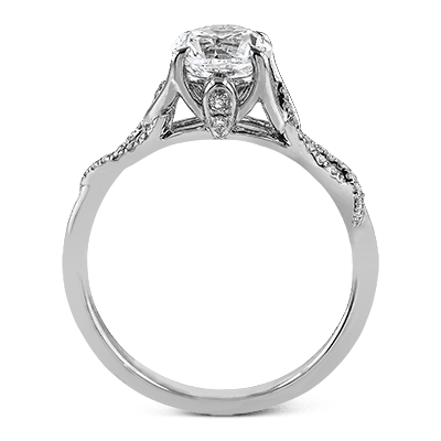 ZR583 Engagement Ring in 14k Gold with Diamonds