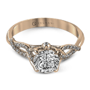 ZR583 Engagement Ring in 14k Gold with Diamonds