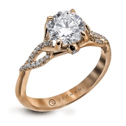 ZR583 Engagement Ring in 14k Gold with Diamonds