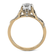 ZR583 Engagement Ring in 14k Gold with Diamonds