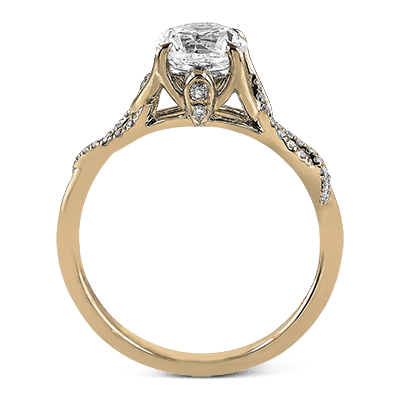 ZR583 Engagement Ring in 14k Gold with Diamonds