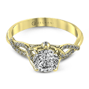 ZR583 Engagement Ring in 14k Gold with Diamonds