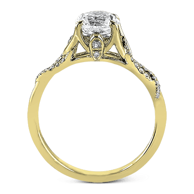 ZR583 Engagement Ring in 14k Gold with Diamonds