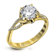 ZR583 Engagement Ring in 14k Gold with Diamonds