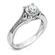 ZR585 Engagement Ring in 14k Gold with Diamonds