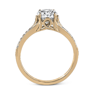 ZR585 Engagement Ring in 14k Gold with Diamonds