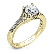 ZR585 Engagement Ring in 14k Gold with Diamonds