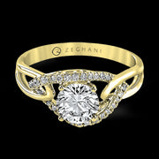 ZR587 Engagement Ring in 14k Gold with Diamonds