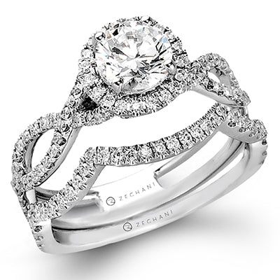 ZR624 Wedding Set in 14k Gold with Diamonds