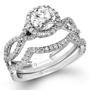 ZR624 Wedding Set in 14k Gold with Diamonds