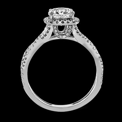 ZR629 Engagement Ring in 14k Gold with Diamonds