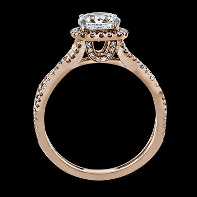 ZR629 Engagement Ring in 14k Gold with Diamonds