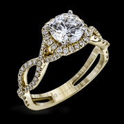 ZR629 Engagement Ring in 14k Gold with Diamonds