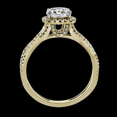 ZR629 Engagement Ring in 14k Gold with Diamonds