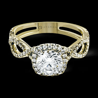 ZR629 Engagement Ring in 14k Gold with Diamonds