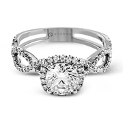 ZR629 Engagement Ring in 14k Gold with Diamonds