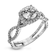 ZR629 Engagement Ring in 14k Gold with Diamonds