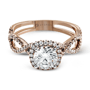 ZR629 Engagement Ring in 14k Gold with Diamonds