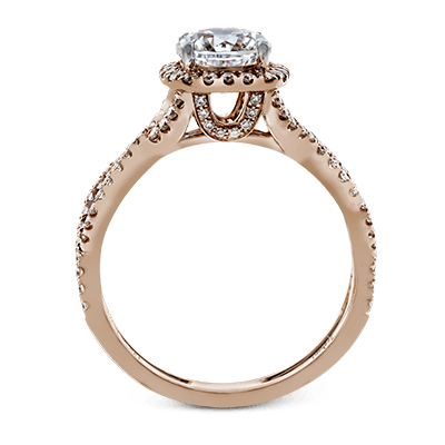 ZR629 Engagement Ring in 14k Gold with Diamonds