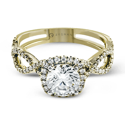 ZR629 Engagement Ring in 14k Gold with Diamonds