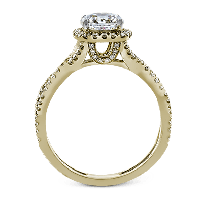ZR629 Engagement Ring in 14k Gold with Diamonds