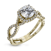 ZR629 Engagement Ring in 14k Gold with Diamonds