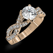 ZR670 Engagement Ring in 14k Gold with Diamonds