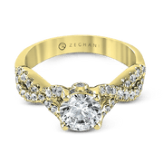 ZR670 Engagement Ring in 14k Gold with Diamonds