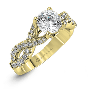 ZR670 Engagement Ring in 14k Gold with Diamonds